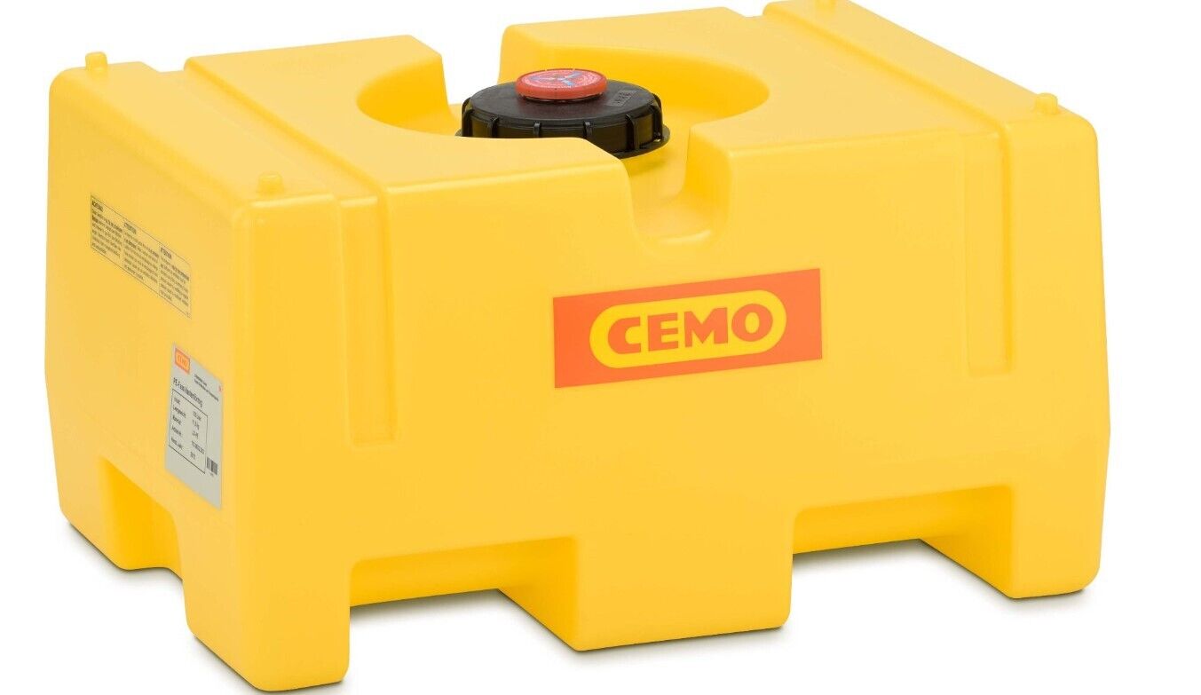 CEMO  PE-Fass Wassertank Wasserspeicher Wasserbehälter stapelbar gelb 125-600 L
