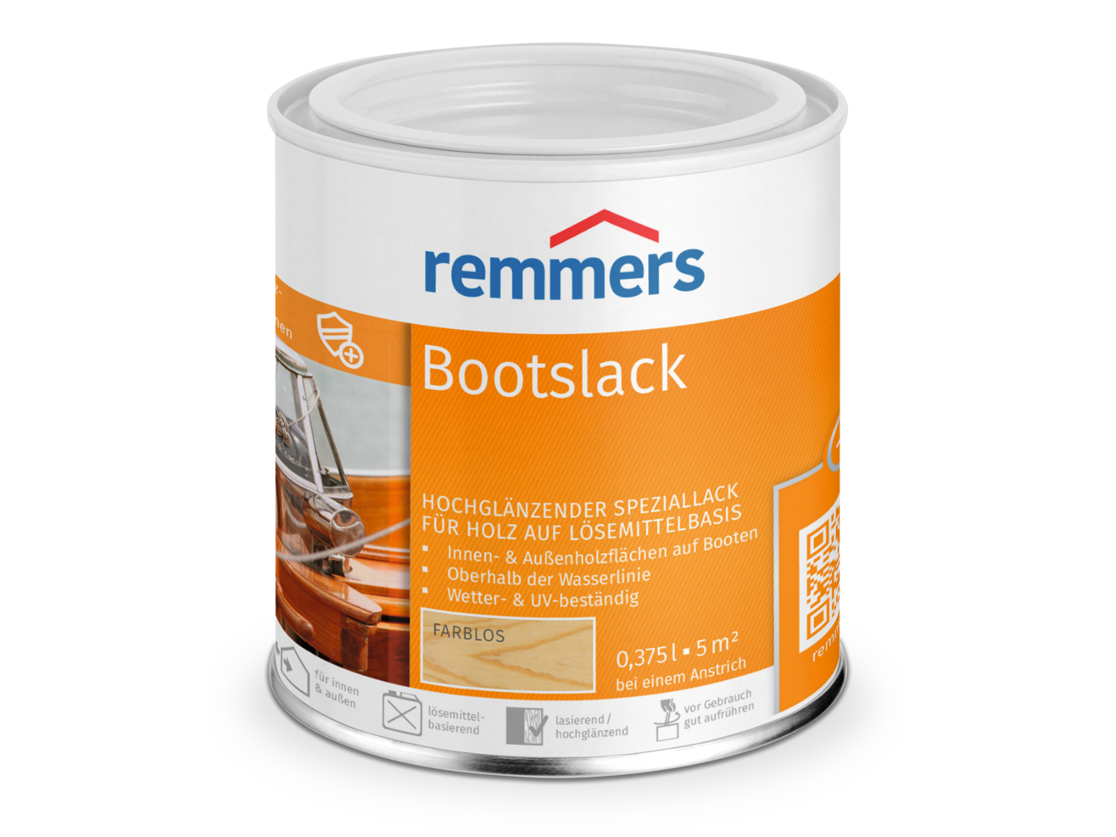 Remmers Bootslack Klarlack Bootsfarbe Farbe 0,375 l 0,75 l 2,5 l Lack Farblos