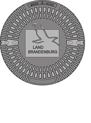 Gully Kanaldeckel Schachtdeckel mit Brandenburg Wappen Klasse A 15.50