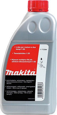 Makita 2-Takt Motoröl 1 Liter, Zweitaktöl 2-Taktöl 50:1, 980008607