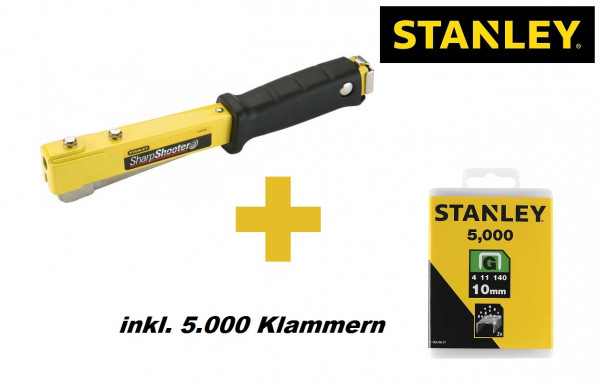 AKTION Stanley Hammertacker Schlagtacker 6-PHT150 inkl. 5000 Klammern 10mm