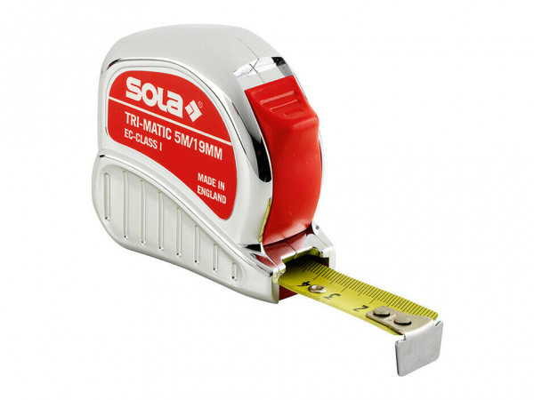 SOLA Maßband Bandmaß Rollbandmaß Taschenbandmaß Rollmeter Tri-Matic 3 m